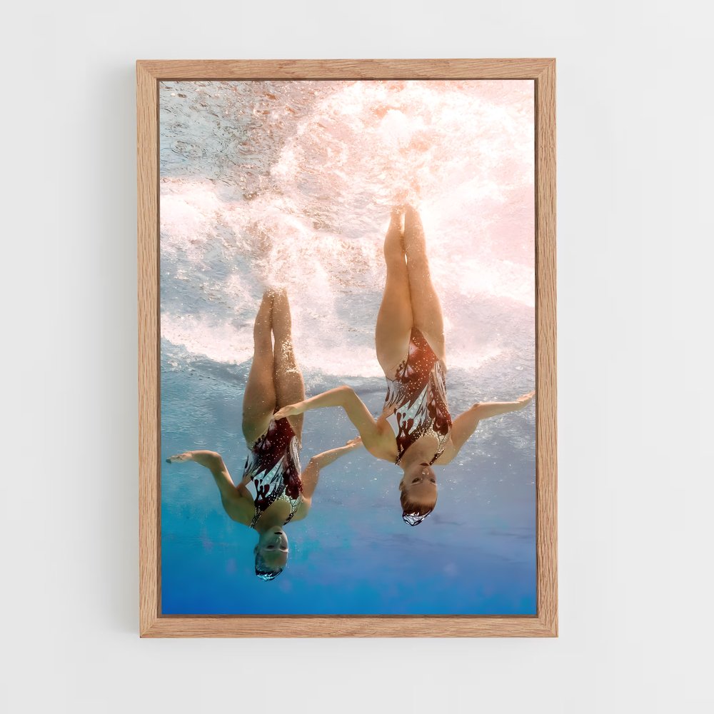 Poster Synchronized de diving – affiche Plongeon synchronisé (vue 4)